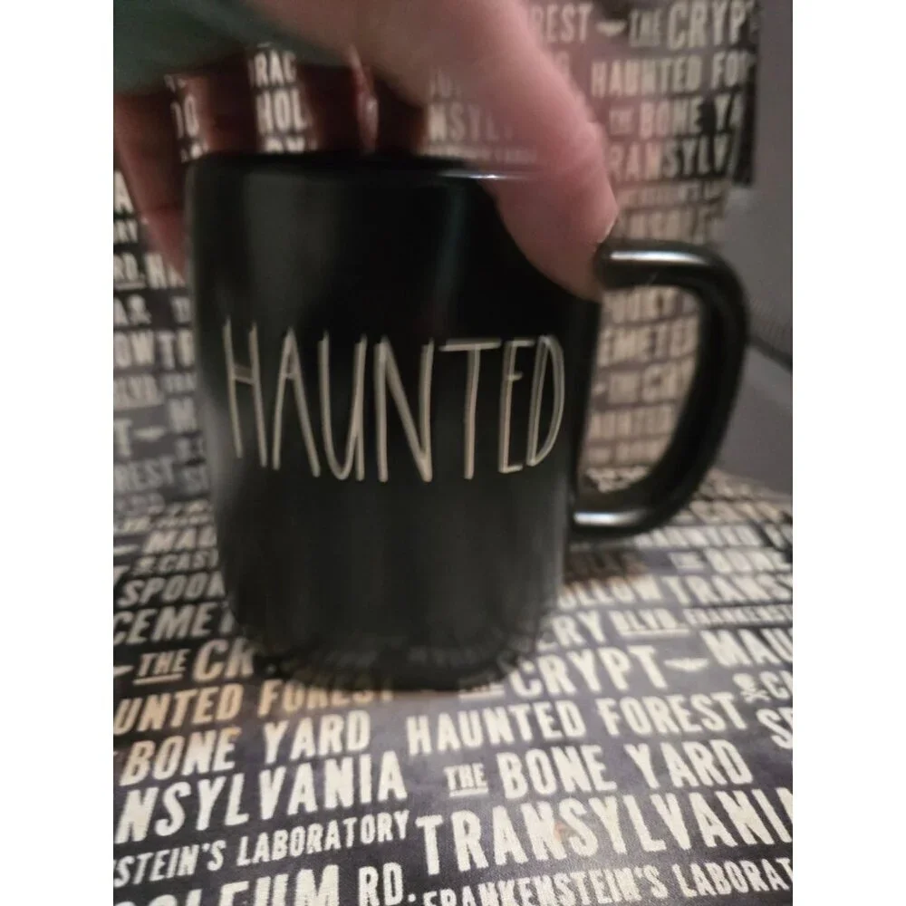 NWT Rae Dunn Halloween Haunted Black Coffee Mug